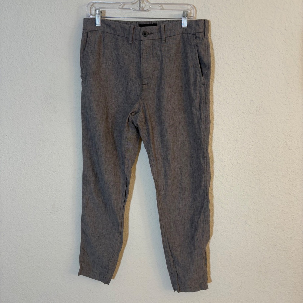 Abercrombie & Fitch Linen Blend Trousers Womens Medium Grey